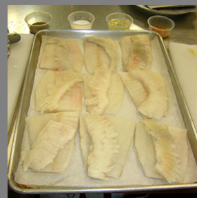 Turbot fillets ready to be deep fried - Chef Paul Liebrandt - New York Culinary Experience - photo by Luxury Experience