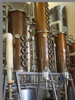 Catskill Distilling Company - disterry columns - photo by Luxury Experience
