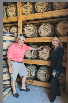 Edward Nesta, Debra Argen - Catskill Distilling Company - Whiskey Barrels - photo by Luxury Experience