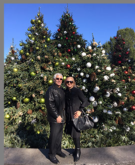 Edward F. Nesta and Debra C. Argen - New York Botanical Garden - The Holiday Train Show - photo by Luxury Experience