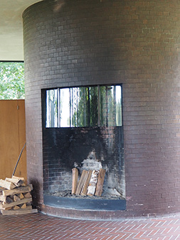 Fireplace - The Glass House - photo by Luxury Experience