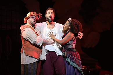 Westport Country Playhouse - Man of La Mancha - Tony Manna, Philip Hernandez, Gisela Adisa - photo by C. Rosegg