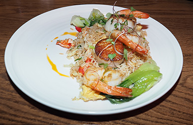 Seared shrimp and scallops - Boathouse Kennebunkport, ME - Photo by Luxury Experience