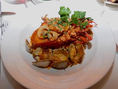 Seafood Pasta - Tuscany Steakhouse, NY, NY, USA - photo by Luxury Experience