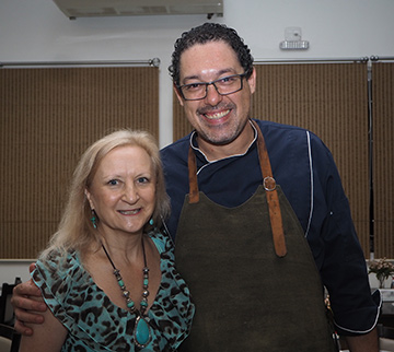Chef Sylvio Trujillo, Debra C. Argen - photo by Luxury Experience
