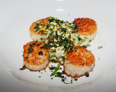 Caramelized Scallops - The Chandler Steakhouse - MGM Springfield - photo by Luxury Experience