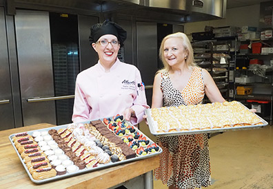 Executive Pastry Chef Kayline Johnson and Debra C. Argen - photo by Luxury Experience