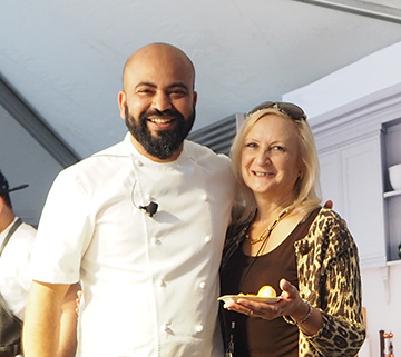 Chef Sujan Sakar and Debra C. Argen - USA Today Network Wine and Food - photo by Luxury Experience