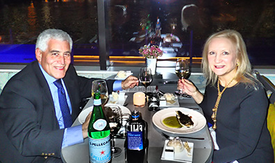 Edward F. Nesta & Debra C. Argen - Kosher Wine Dinner - The Fulton NYC - photo by Luxury Experience