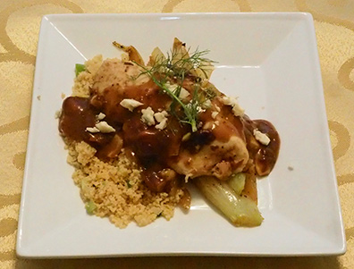 Luxury Experience - Grappa Sour Cherry Almond Chicken - photo by Luxury Experience