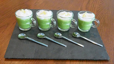 Luxury Experience - Green Pea with Cappuccino Foam Soup - photo by Luxury Experience