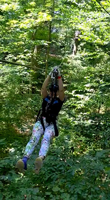 Debra Argen - Zip Line - The Adventure Park at The Discovery Museum, Bridgeport, CT - photo by Luxury Experience