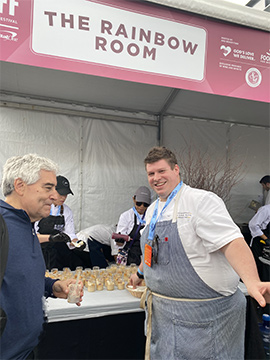 Chef Matthew Woolf and Edward F Nesta  at New York City Wine & Food Festival 2021 - photo by Luxury Experience