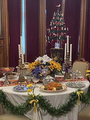 Lockwood-Mathews Mansion Museum Holiday Table - photo by Luxury Experience