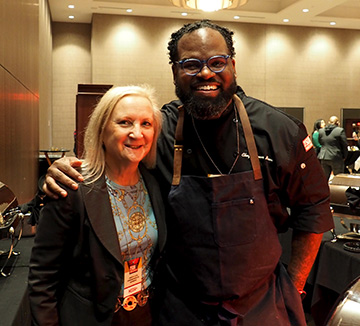Chef Lamar Moore, Debra C. Argen - Whiskeys of the World - Sun, Wine & Food Festival - photo by Luxury Experience