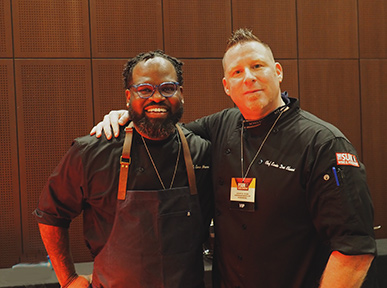 Chef Lamar Moore, Chef Kevin Des Chenes - Whiskeys of the World - Sun, Wine & Food Festival - photo by Luxury Experience