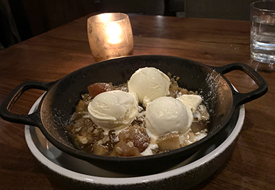 Apple Crumble - Crystal Tavern - Crystal Springs Resorts, NJ - photo by Luxury Experience