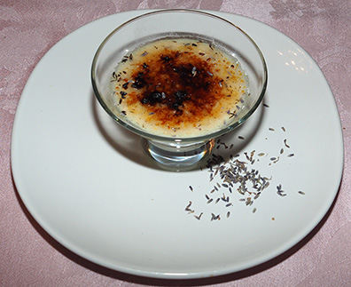 Luxury Experience - Lavender Tapioca Brulee - photo by Luxury Experience