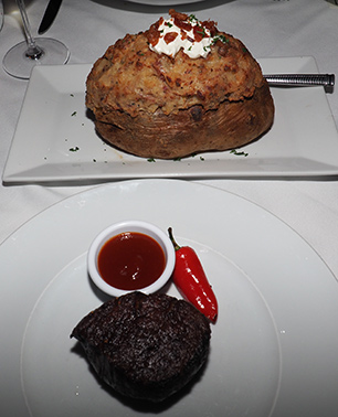 Filet Mignon & XXL potato - Gabriele's of Westport, CT - photo by Luxury Experience