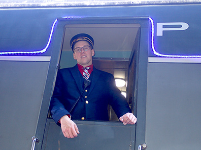 Conductor Matthew Sniffen - Naugatuck Railroad - Thomaston, Ct- photo by Luxury Experience