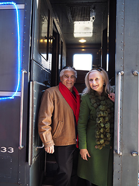 Edward Nesta and Debra C. Argen  - Naugatuck Railroad - Thomaston, Ct- photo by Luxury Experience