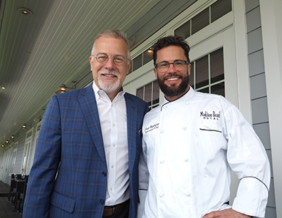 GM John Malthers, Chef Brian Warmingham, The Wharf Restaurant, Madison, CT - photo by Luxury Experience