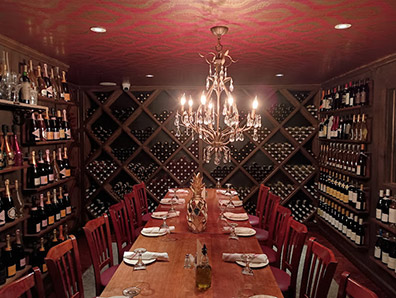 Wine Cellar - La Foresta Restaurant & Wine Bar - Killingworth, CT - photo by Luxury Experience