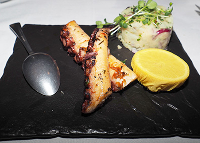 Grilled Octopus - Tony's at The J House - photo by Luxury Experience