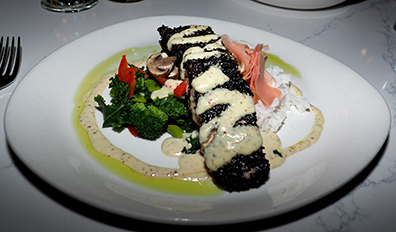 Sesame Crusted Organic Salmon - photo by Luxury Experience