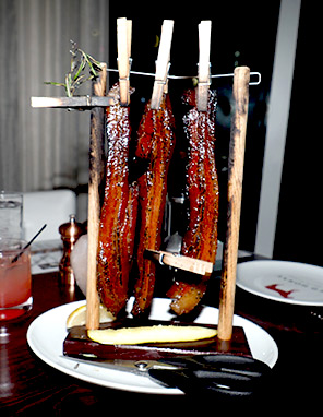 Clothesline Bacon - Red Horse by David Burke - photos by Luxury Experience