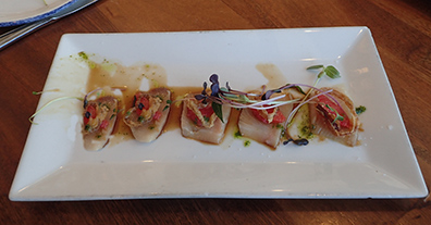 Hamachi Crudo - Rowayton Seafood Restaurant - photo by Luxury Experience