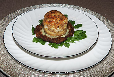 Luxury Experience - Crab and Palm Heart Stuffed Artichoke Bottoms - photo by Luxury Experience