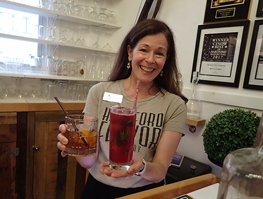 Hartford Flavor Company Distillery - Susannah Marchese with Cocktails - photo by Luxury Experience