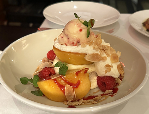 Peach Melba - Perrine at The Pierre NY - photo by Luxury Experience