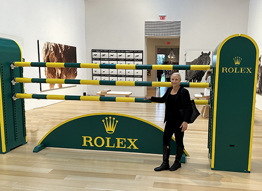 Debra C. Argen next to Obstacle Jump - photo by Luxury Experience