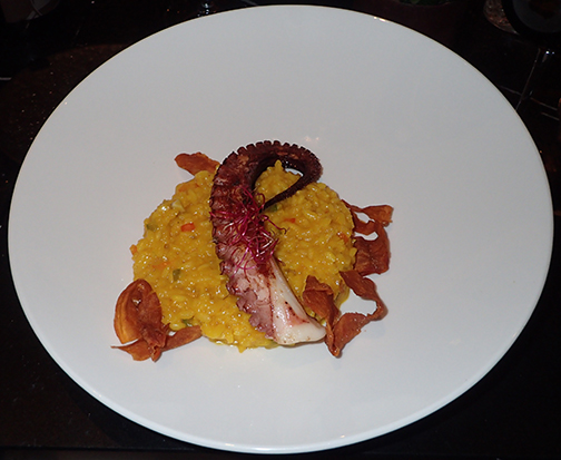 Octopus on saffron Rice - Dos Almas Restaurant Hotel Villa Marquis Meliá - photo by Luxury Experience