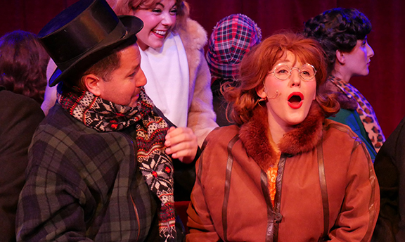 MTC White Christmas - Quinten Patrick Busey, Courtney Echols, Sarah Warrick - photo by Alex Mongillo