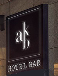 AKB, a hotel bar logo