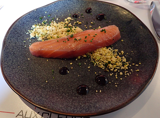 Blackcurrant Sauce - Salmon Gravlax - Le Pré aux Clercs, Dijon, France - photo by Luxury Experience