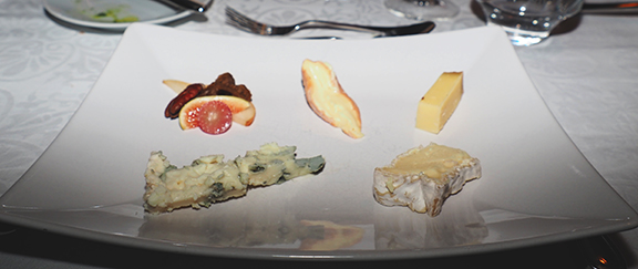 Cheese Course - Emmental, Citeaux, Fourme d'Ambert, Crottins de Chavignois - photo by Luxury Experience