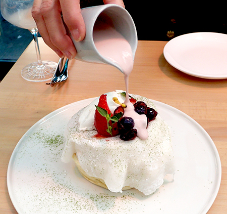 Soba Soufflé Pancakes with Mochi Skin - Momoya SoHo NYC - photo by Luxury Experience