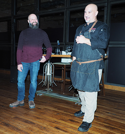 Winemaker Travis Van Caster & Chef Tony Moustakas - photo by Luxury Experience