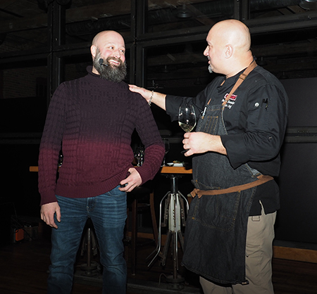 Winemaker Travis Van Caster & Chef Tony Moustakas - photo by Luxury Experience