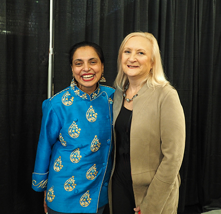 Chef Maneet Chauhan & Debra C. Argen - The Sun Wine & Food Fest 2025 - photo by Luxury Experience