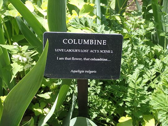 Shakespeares Garden Sign - Brooklyn Botanic Garden - photo by Luxury Experience