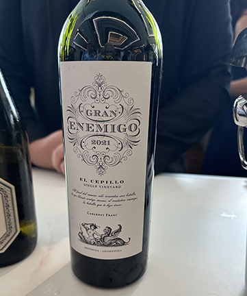El Enemigo Cabernet Franc El Cepillo Mendoza Gran Enemigo 2021 - photo by Luxury Experience