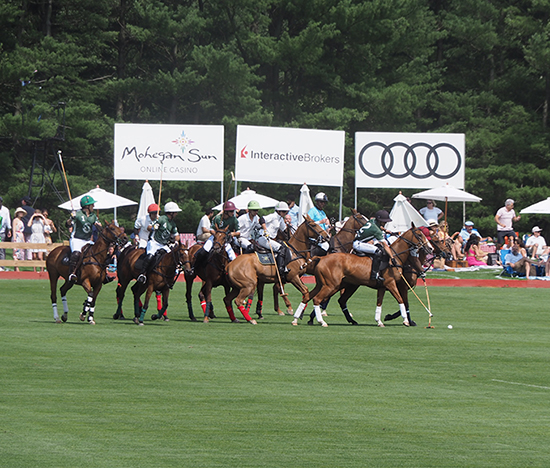 Greenwich Polo Ball tossed in to start match - photo by Luxury Experience