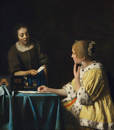 The Frick Collection - Vermeer Mistress and Maid - courtesy The Frick Collection