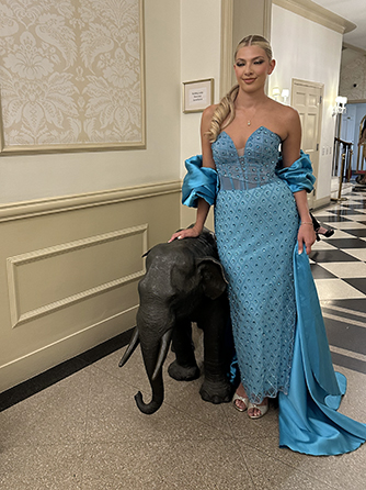 Diana Mahrach - Turquoise Strapless Gown - photo by Luxury Experience