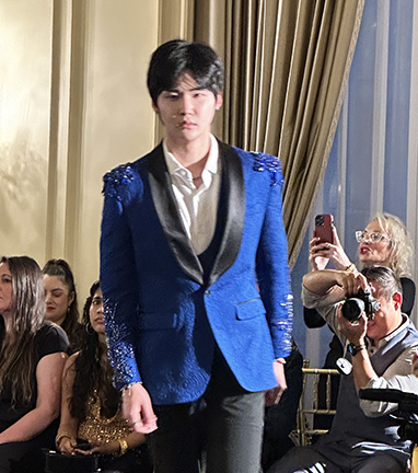 Diana Mahrach - Cobalt Jacket black Satin collar - photo by Luxury Experience